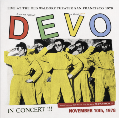 DEVO "In Concert - Live At The Old Waldorf Theater San Francisco 1978" LP